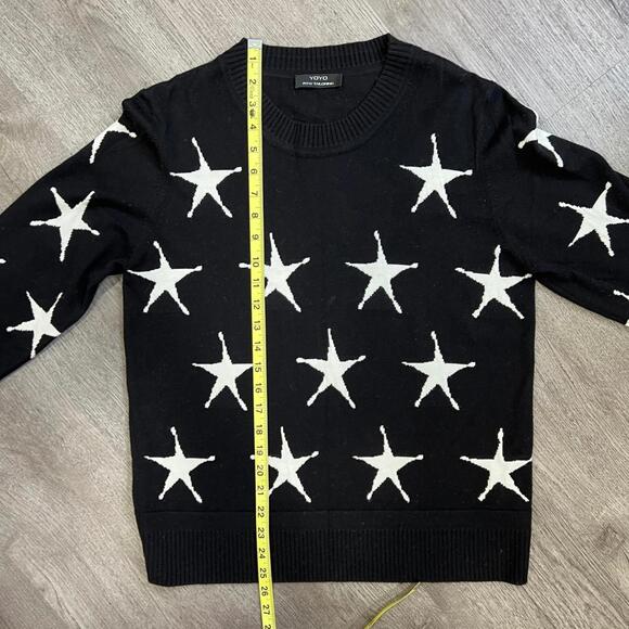Wool Star Sweater Black White - Picture 5 of 6